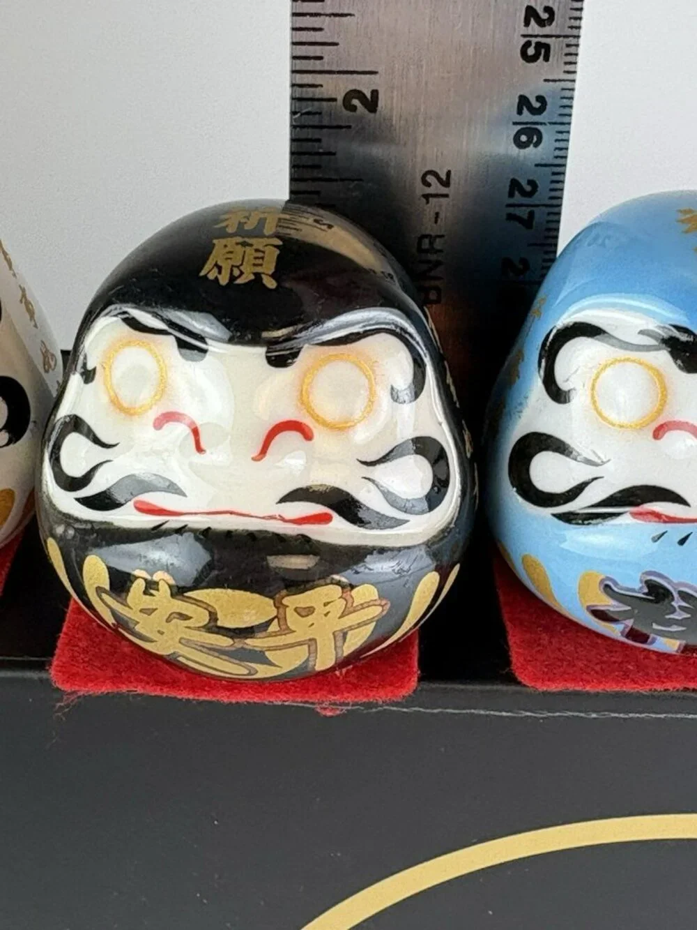 NIB Daruma Ritual Wish Dolls Lot of 5 Ceramic Mini 1.5